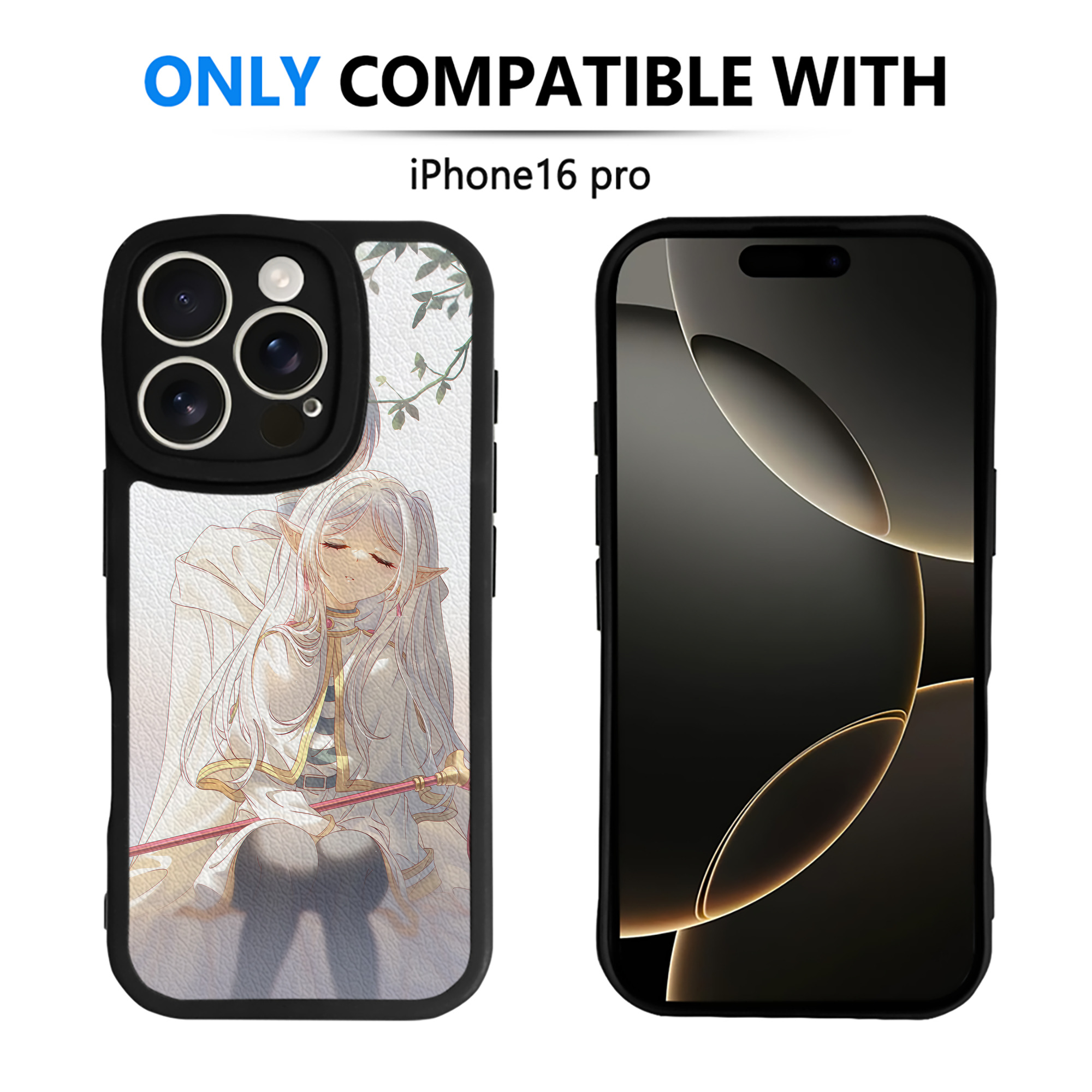 （画像用） 葬送のフリーレン Frieren 【iPhone 16シリーズ対応】シリコンスマホケース（レザー調） 材質：シリコン
